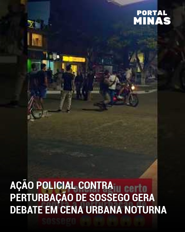 Ação Policial Contra Perturbação de Sossego Gera Debate em Cena Urbana Noturna
