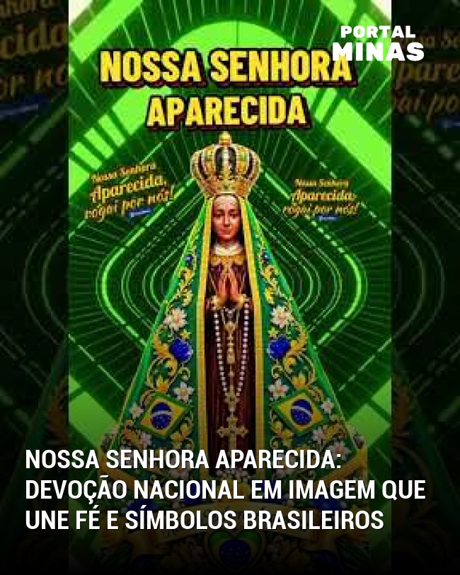 Nossa Senhora Aparecida: Devoção Nacional em Imagem que Une Fé e Símbolos Brasileiros