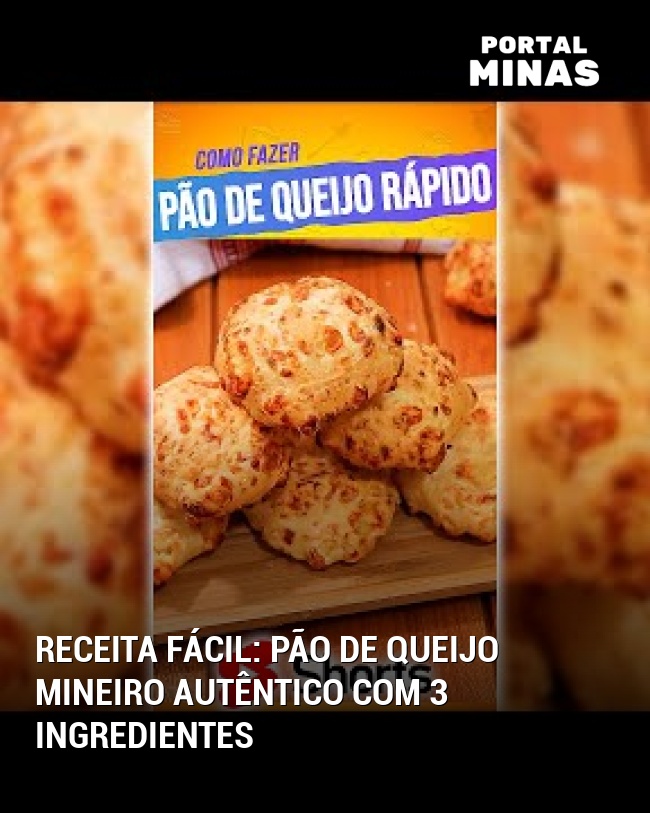 Receita fácil: pão de queijo mineiro autêntico com 3 ingredientes