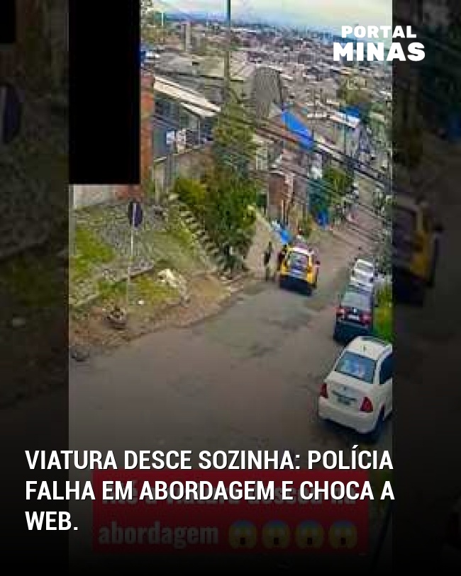 Viatura desce sozinha: polícia falha em abordagem e choca a web.