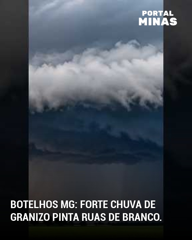 Botelhos MG: Forte chuva de granizo pinta ruas de branco.