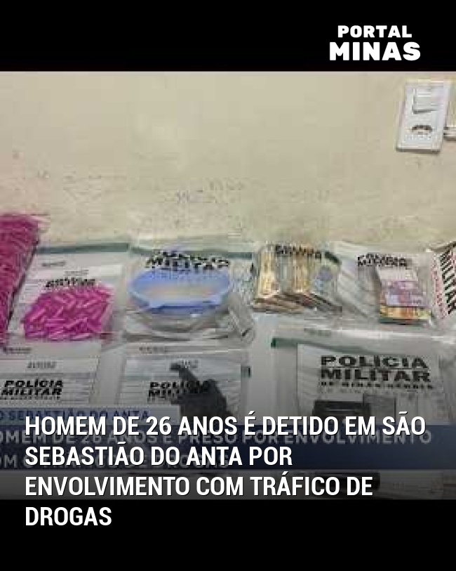 Homem de 26 anos é detido em São Sebastião do Anta por envolvimento com tráfico de drogas