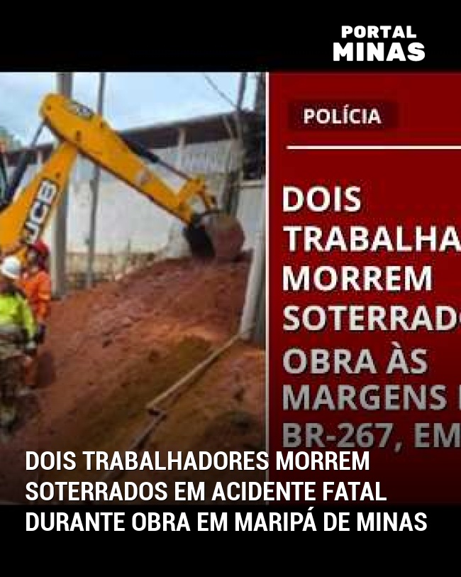 Dois Trabalhadores Morrem Soterrados em Acidente Fatal Durante Obra em Maripá de Minas