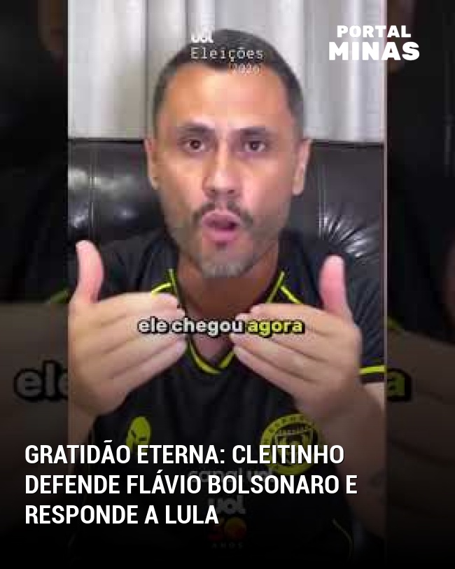 Gratidão eterna: Cleitinho defende Flávio Bolsonaro e responde a Lula