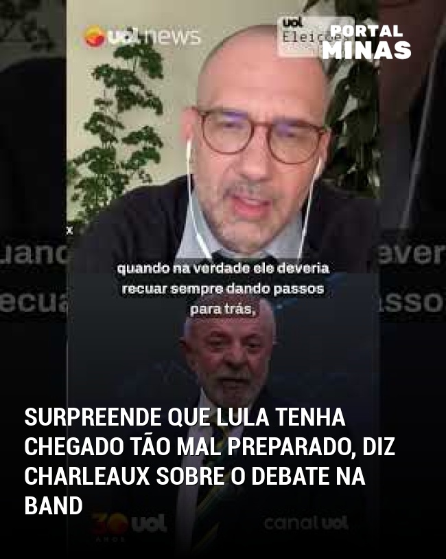 Surpreende que Lula tenha chegado tão mal preparado, diz Charleaux sobre o debate na Band