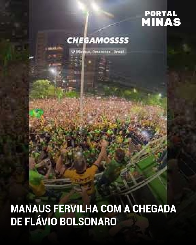 Manaus fervilha com a chegada de Flávio Bolsonaro