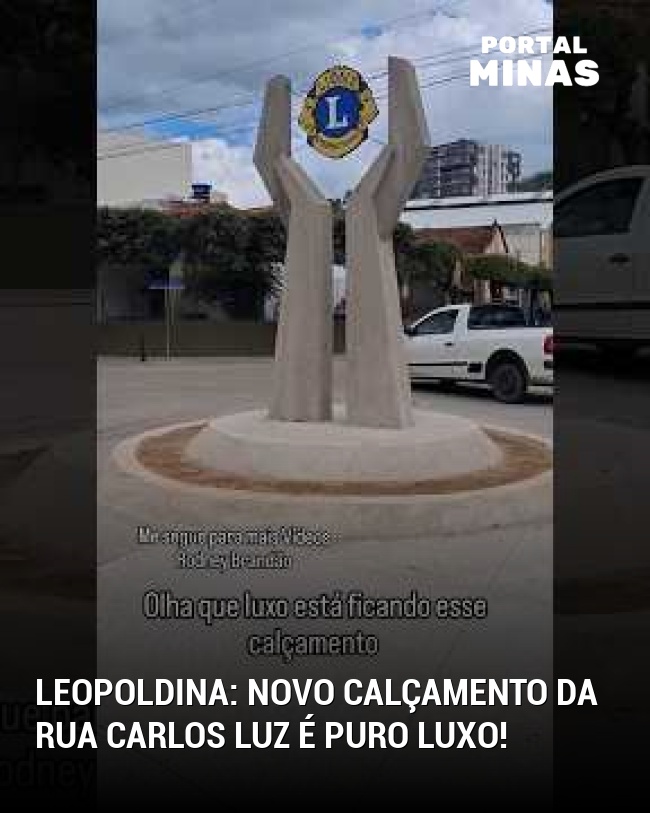 Leopoldina: Novo calçamento da Rua Carlos Luz é puro luxo!