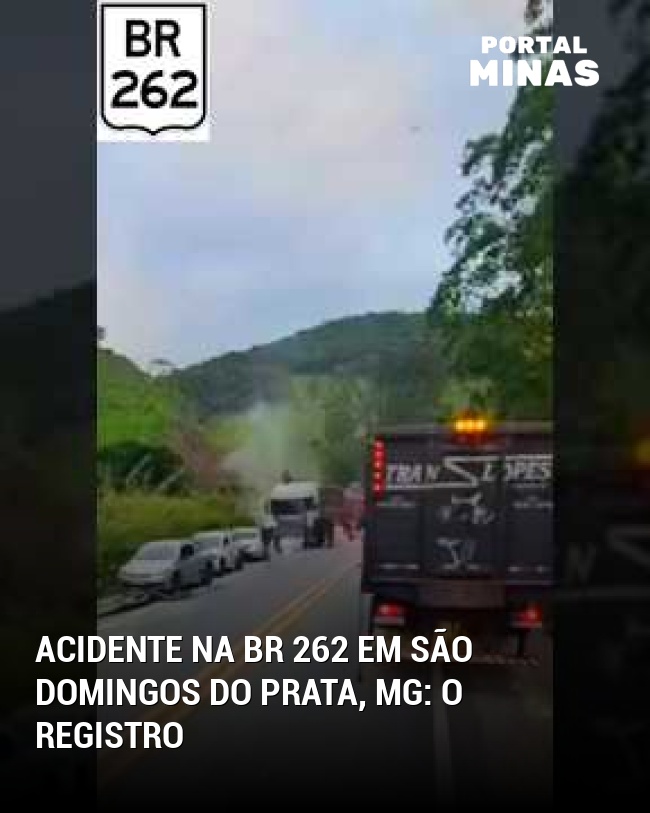Acidente na BR 262 em São Domingos do Prata, MG: o registro