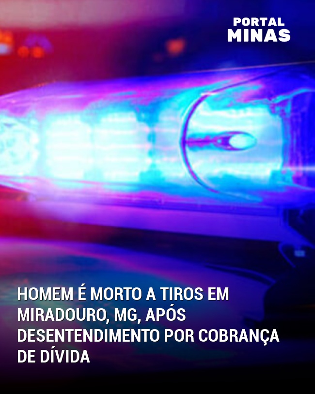 Homem é morto a tiros em Miradouro, MG, após desentendimento por cobrança de dívida