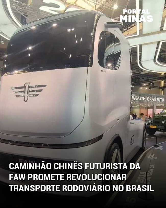 Caminhão chinês futurista da FAW promete revolucionar transporte rodoviário no Brasil