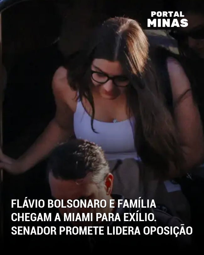 Flávio Bolsonaro e família chegam a Miami para exílio. Senador promete lidera oposição