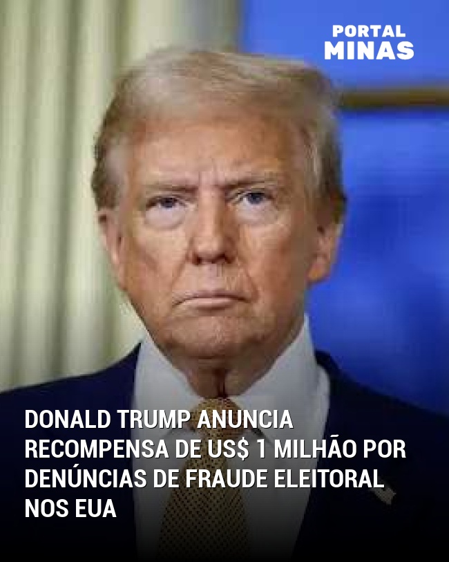 Donald Trump anuncia recompensa de US$ 1 milhão por denúncias de fraude eleitoral nos EUA