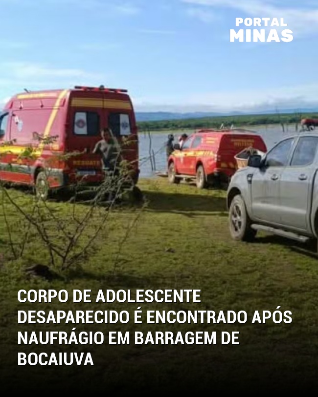 Corpo de adolescente desaparecido é encontrado após naufrágio em barragem de Bocaiuva