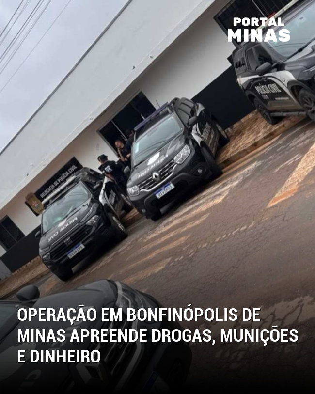 Operação em Bonfinópolis de Minas apreende drogas, munições e dinheiro