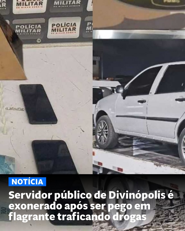 Servidor público de Divinópolis é exonerado após ser pego em flagrante traficando drogas