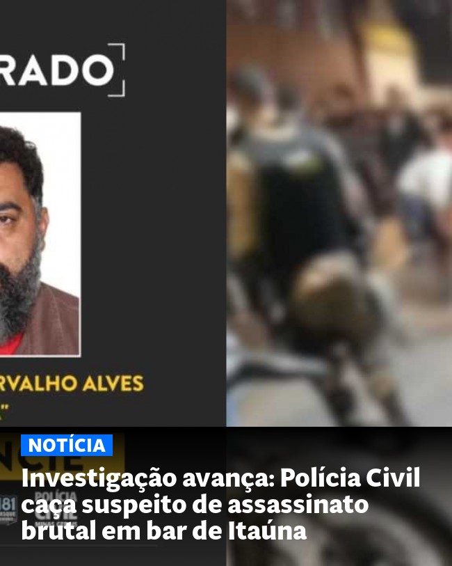 Investigação avança: Polícia Civil caça suspeito de assassinato brutal em bar de Itaúna