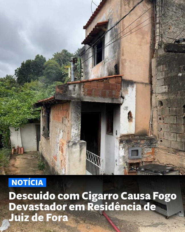 Descuido com Cigarro Causa Fogo Devastador em Residência de Juiz de Fora