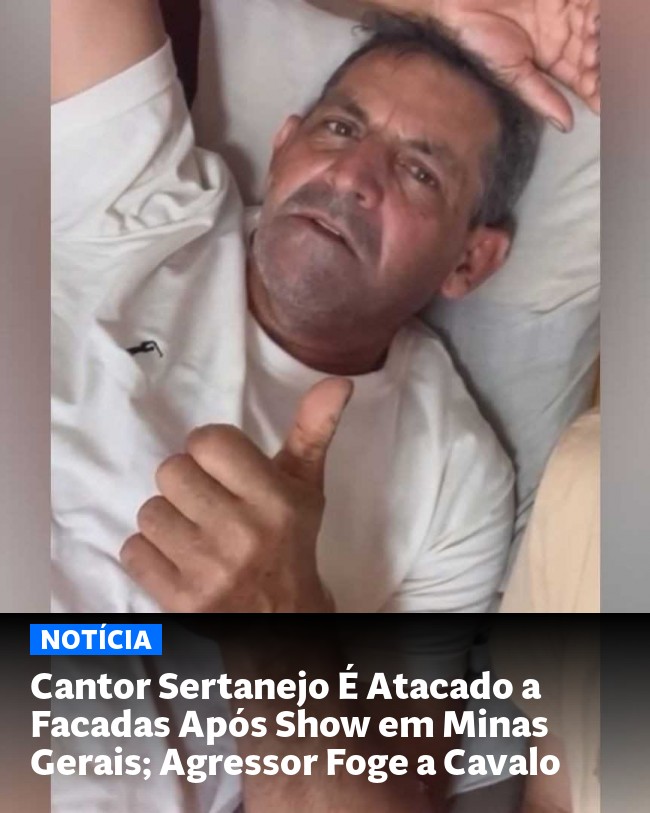 Cantor Sertanejo É Atacado a Facadas Após Show em Minas Gerais; Agressor Foge a Cavalo - Post para compartilhamento via WhatsApp