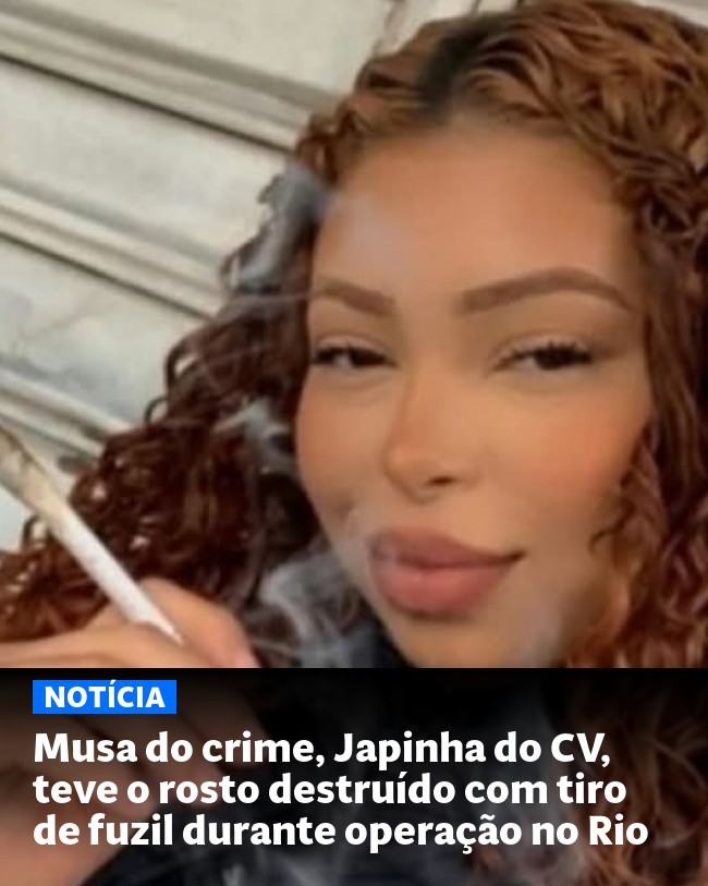 Musa do crime, Japinha do CV, teve o rosto destruído com tiro de fuzil durante operação no Rio - Post para compartilhamento via WhatsApp