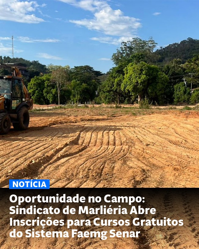 Oportunidade no Campo: Sindicato de Marliéria Abre Inscrições para Cursos Gratuitos do Sistema Faemg Senar - Post para compartilhamento via WhatsApp