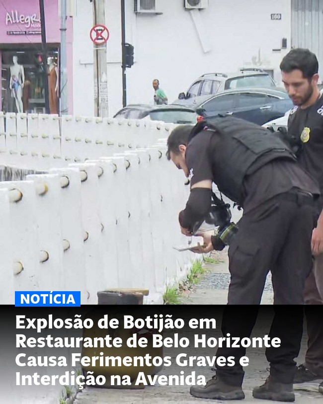 Explosão de Botijão em Restaurante de Belo Horizonte Causa Ferimentos Graves e Interdição na Avenida - Post para compartilhamento via WhatsApp