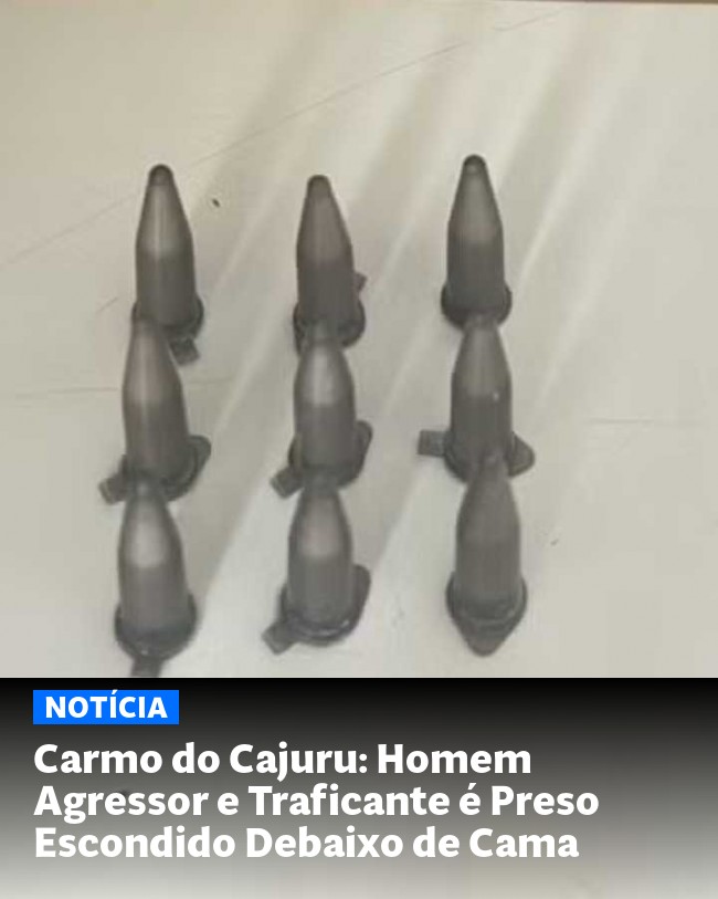 Carmo do Cajuru: Homem Agressor e Traficante é Preso Escondido Debaixo de Cama - Post para compartilhamento via WhatsApp