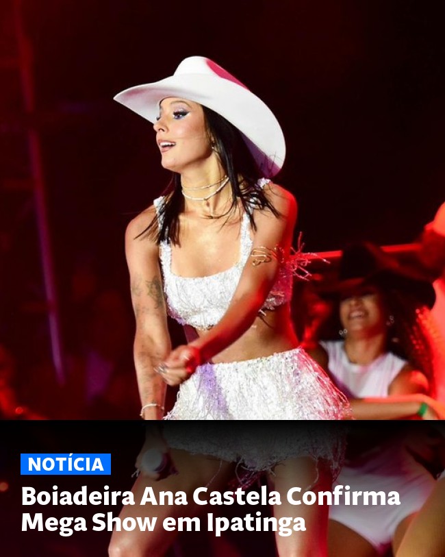 Boiadeira Ana Castela Confirma Mega Show em Ipatinga - Post para compartilhamento via WhatsApp