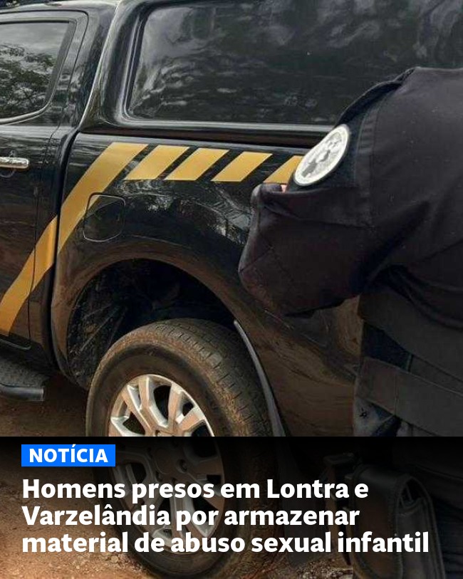 Homens presos em Lontra e Varzelândia por armazenar material de abuso sexual infantil - Post para compartilhamento via WhatsApp