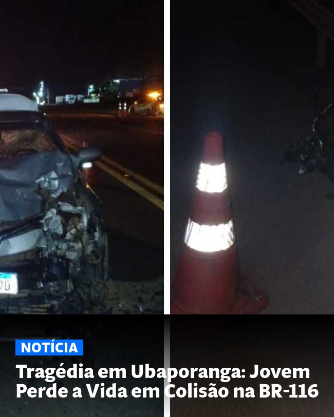 Tragédia em Ubaporanga: Jovem Perde a Vida em Colisão na BR-116 - Post para compartilhamento via WhatsApp