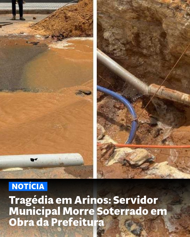 Tragédia em Arinos: Servidor Municipal Morre Soterrado em Obra da Prefeitura - Post para compartilhamento via WhatsApp