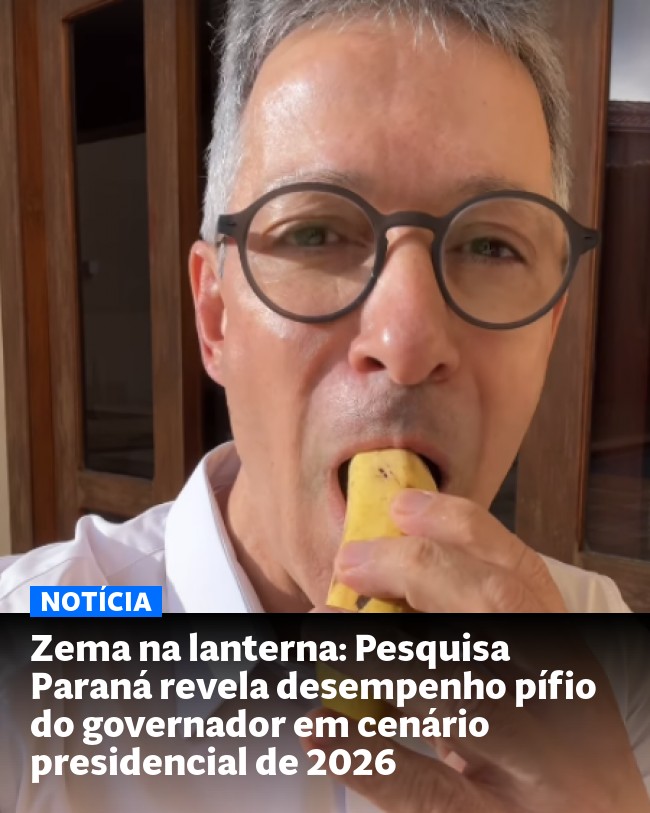 Zema na lanterna: Pesquisa Paraná revela desempenho pífio do governador em cenário presidencial de 2026 - Post para compartilhamento via WhatsApp
