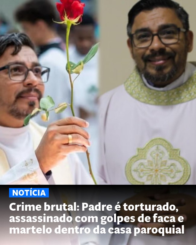 Crime brutal: Padre é torturado, assassinado com golpes de faca e martelo dentro da casa paroquial - Post para compartilhamento via WhatsApp
