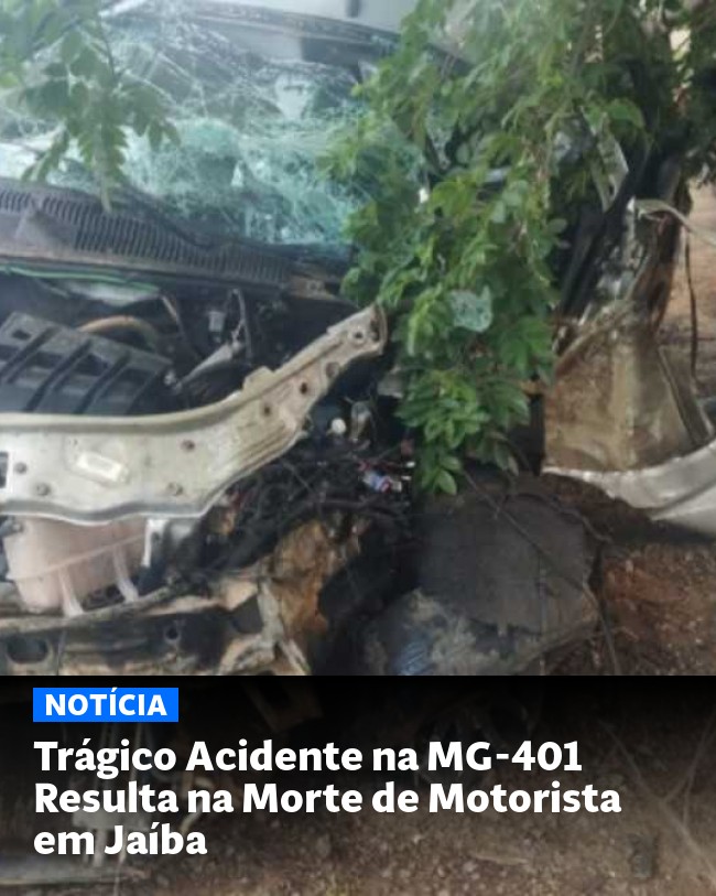 Trágico Acidente na MG-401 Resulta na Morte de Motorista em Jaíba - Post para compartilhamento via WhatsApp