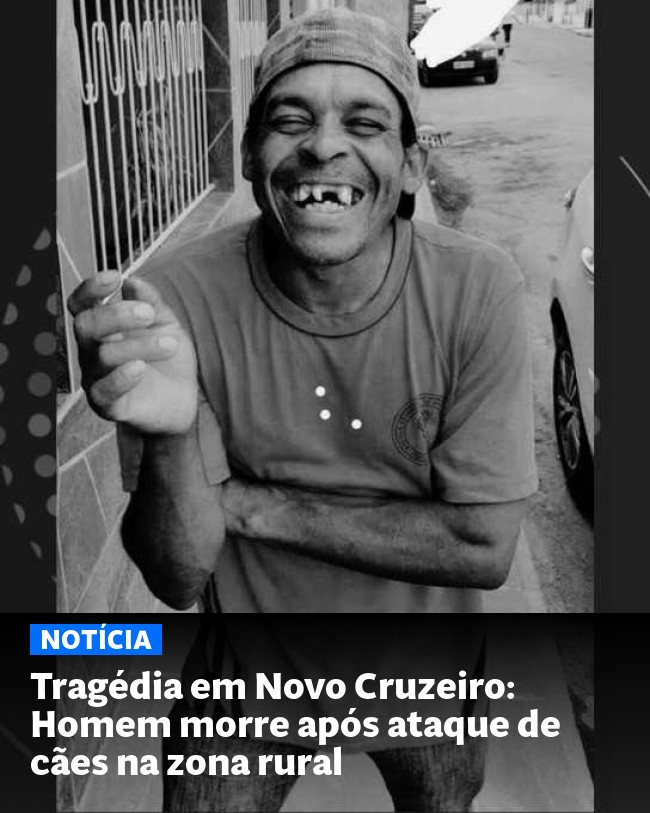 Tragédia em Novo Cruzeiro: Homem morre após ataque de cães na zona rural - Post para compartilhamento via WhatsApp