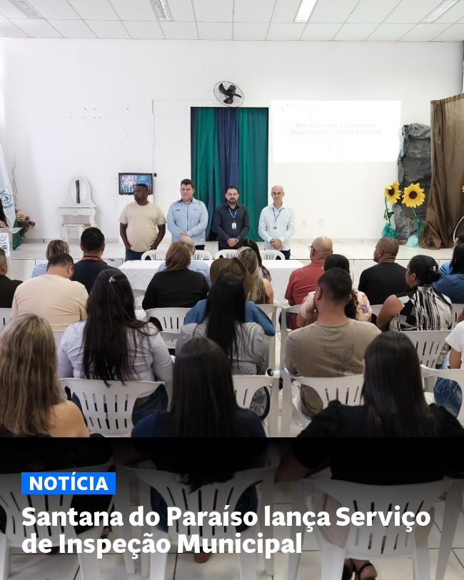 Santana do Paraíso lança Serviço de Inspeção Municipal - Post para compartilhamento via WhatsApp
