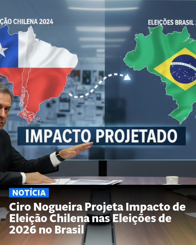 Ciro Nogueira Projeta Impacto de Eleição Chilena nas Eleições de 2026 no Brasil - Post para compartilhamento via WhatsApp