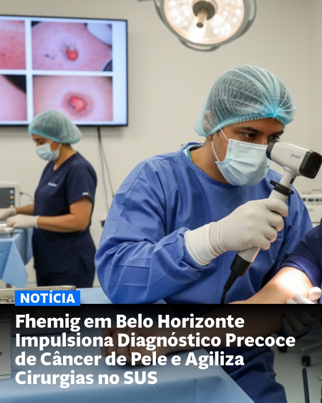 Fhemig em Belo Horizonte Impulsiona Diagnóstico Precoce de Câncer de Pele e Agiliza Cirurgias no SUS - Post para compartilhamento via WhatsApp