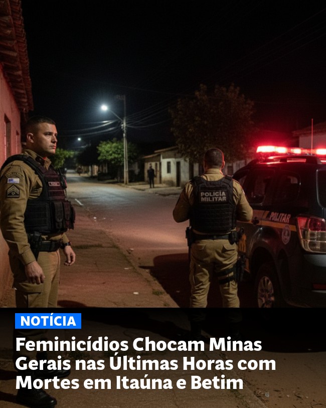 Feminicídios Chocam Minas Gerais nas Últimas Horas com Mortes em Itaúna e Betim - Post para compartilhamento via WhatsApp