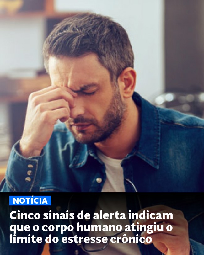 Cinco sinais de alerta indicam que o corpo humano atingiu o limite do estresse crônico - Post para compartilhamento via WhatsApp