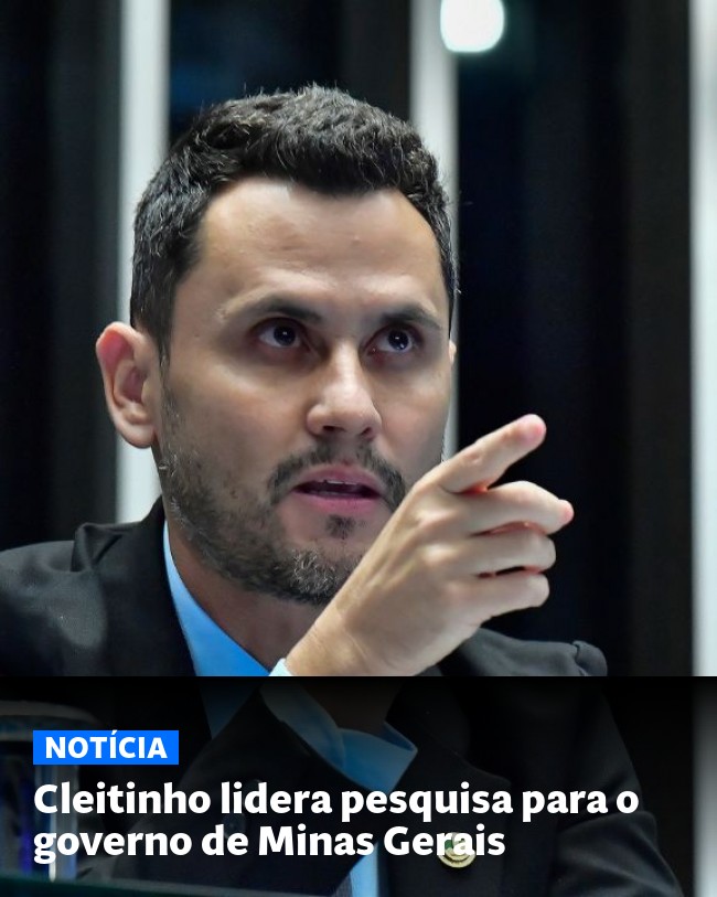 Cleitinho lidera pesquisa para o governo de Minas Gerais - Post para compartilhamento via WhatsApp