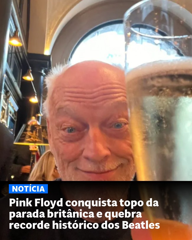 Pink Floyd conquista topo da parada britânica e quebra recorde histórico dos Beatles - Post para compartilhamento via WhatsApp