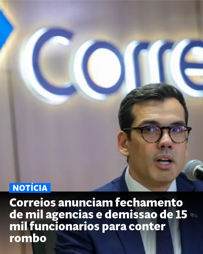 Correios anunciam fechamento de mil agencias e demissao de 15 mil funcionarios para conter rombo - Post para compartilhamento via WhatsApp