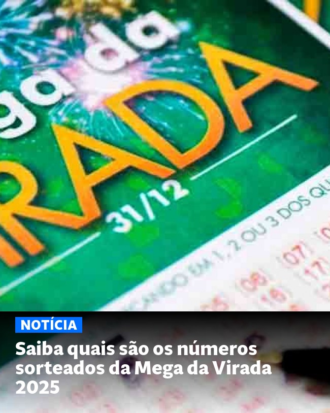 Saiba quais são os números sorteados da Mega da Virada 2025 - Post para compartilhamento via WhatsApp