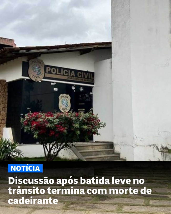 Discussão após batida leve no trânsito termina com morte de cadeirante - Post para compartilhamento via WhatsApp
