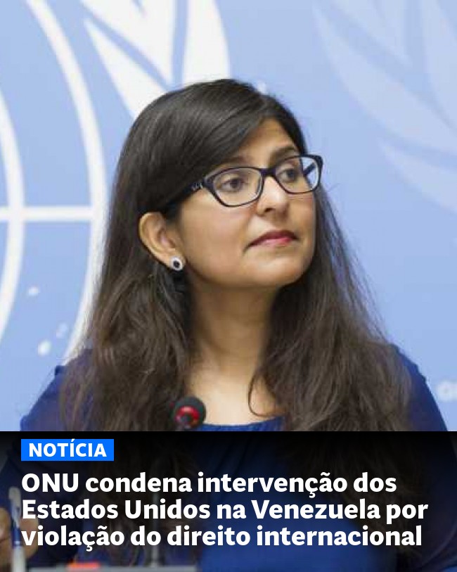 ONU condena intervenção dos Estados Unidos na Venezuela por violação do direito internacional - Post para compartilhamento via WhatsApp