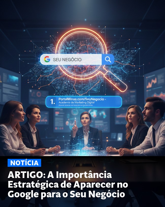 ARTIGO: A Importância Estratégica de Aparecer no Google para o Seu Negócio - Post para compartilhamento via WhatsApp
