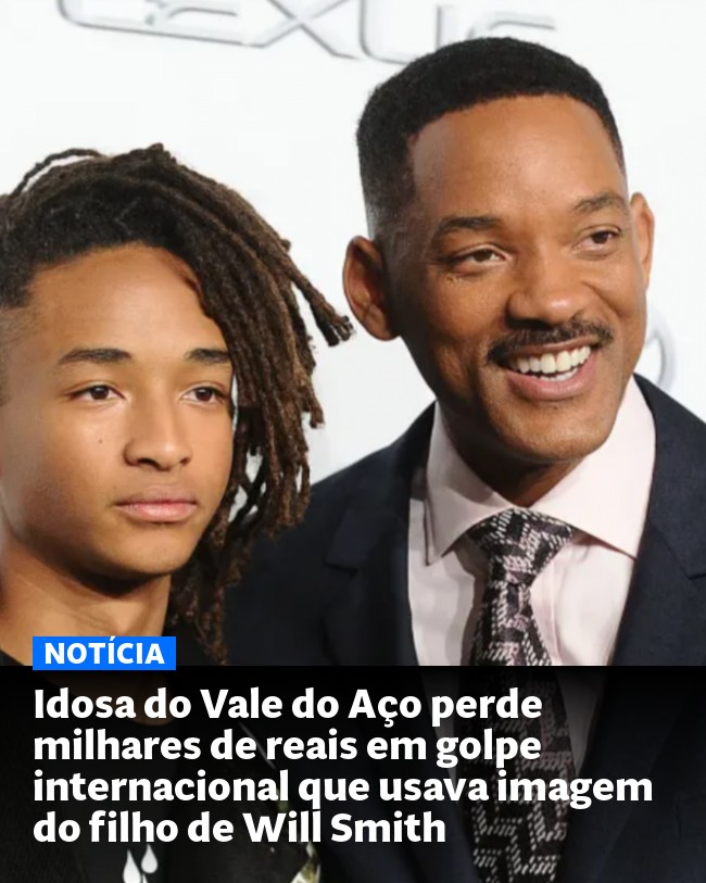 Idosa do Vale do Aço perde milhares de reais em golpe internacional que usava imagem do filho de Will Smith - Post para compartilhamento via WhatsApp