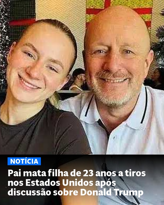 Pai mata filha de 23 anos a tiros nos Estados Unidos após discussão sobre Donald Trump - Post para compartilhamento via WhatsApp
