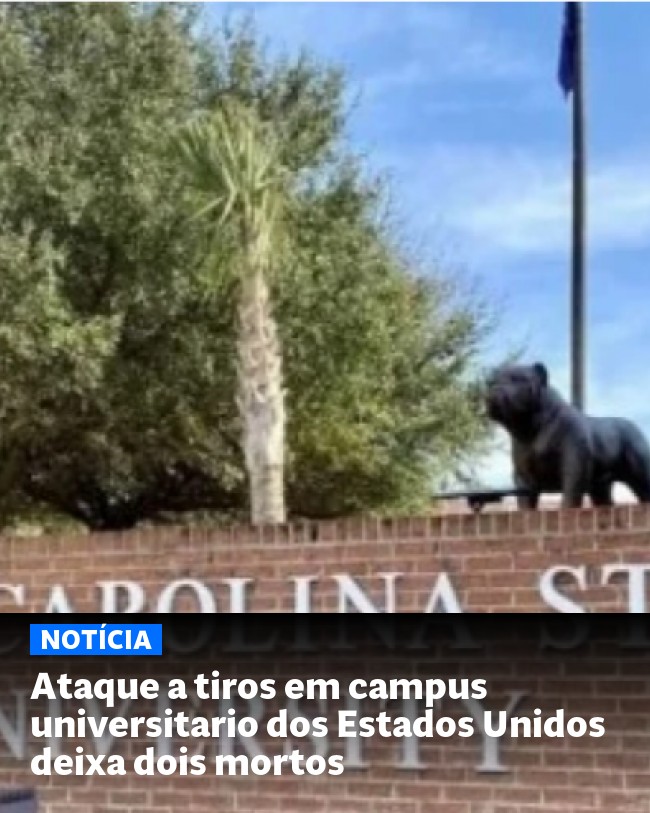 Ataque a tiros em campus universitario dos Estados Unidos deixa dois mortos - Post para compartilhamento via WhatsApp