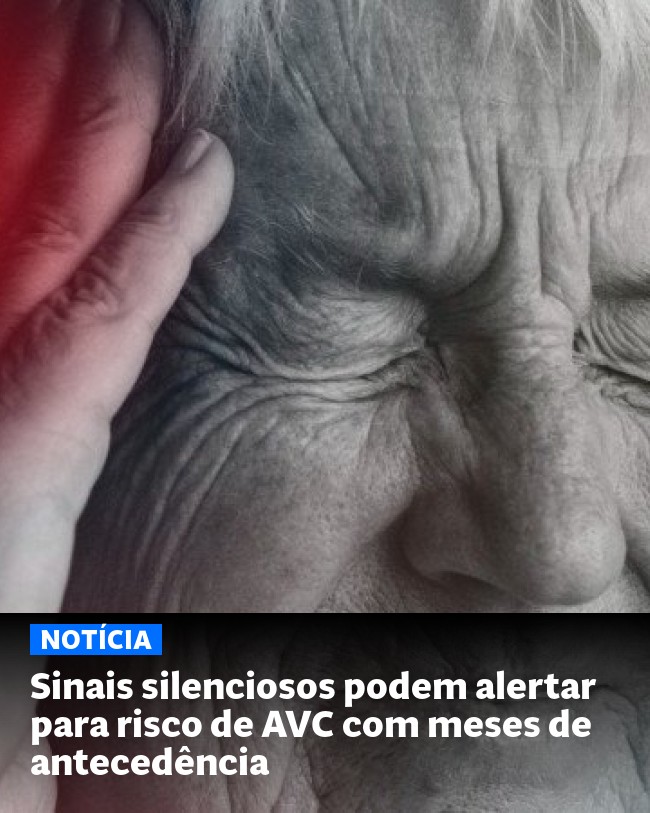 Sinais silenciosos podem alertar para risco de AVC com meses de antecedência - Post para compartilhamento via WhatsApp